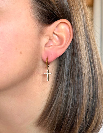 Boucles d'oreilles Croix